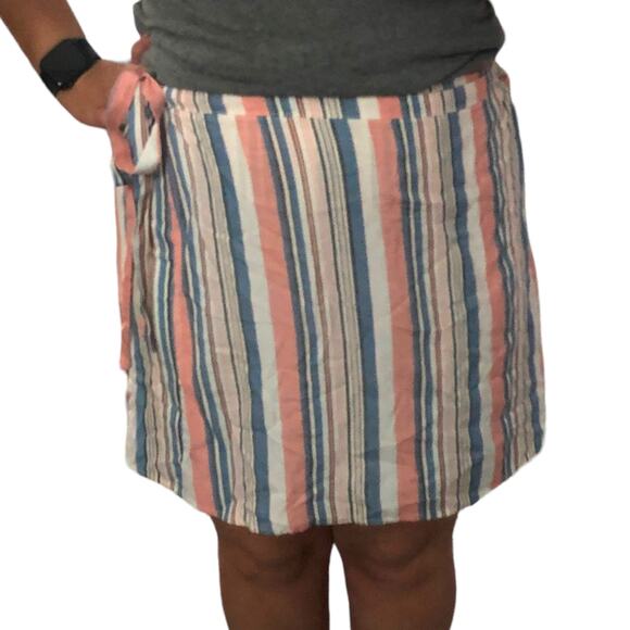 Sadie & Sage LARGE Lilia Faux Wrap Skirt - Stitch Fix Striped Waist Tie - Picture 3 of 12